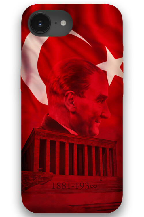 5848 iphone 16e ataturk desenli kilif