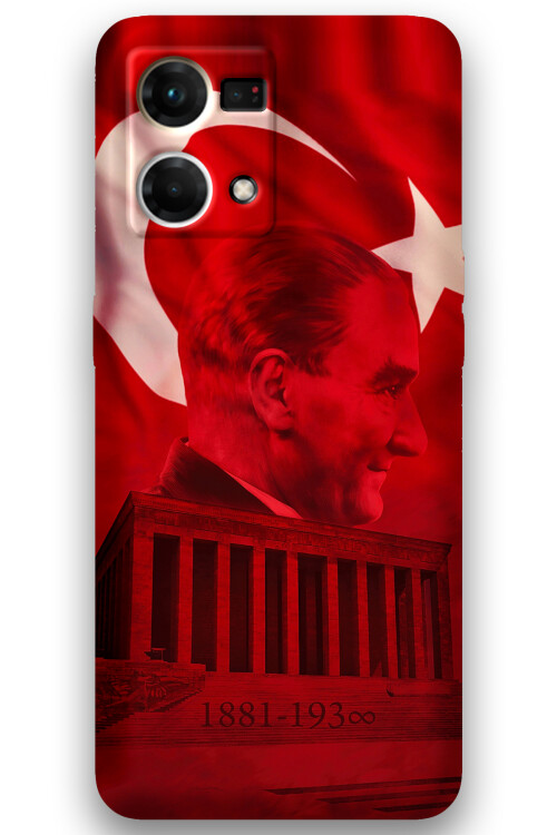 5848 oppo reno 7 ataturk desenli kilif
