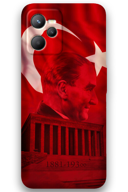 5848 realme c35 ataturk desenli kilif
