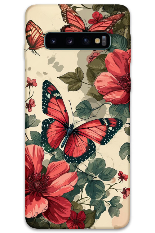5795 galaxy s10 plus kelebek desenli kilif