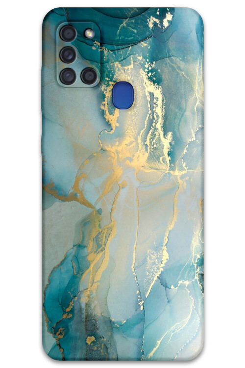 5814 galaxy a21s mermer desenli kilif