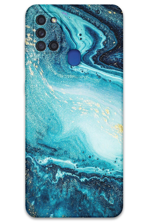 5818 galaxy a21s mermer desenli kilif