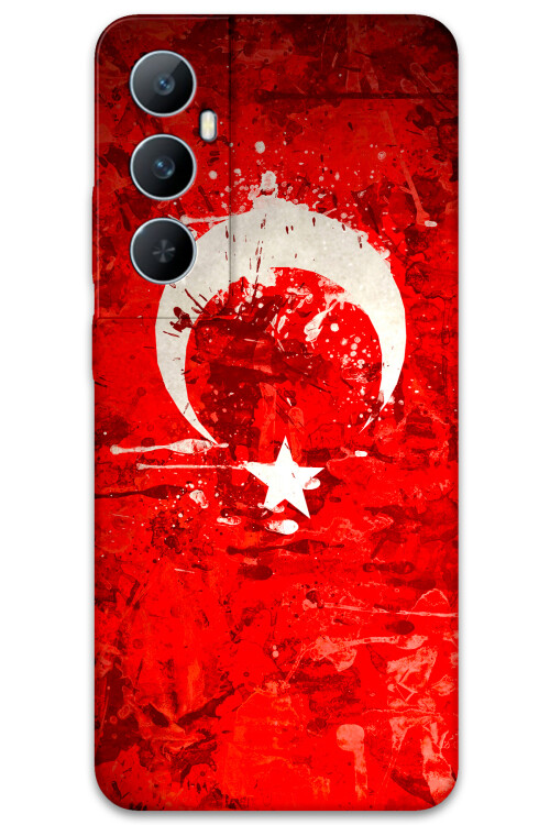 5847 realme c65 turk bayragi desenli kilif