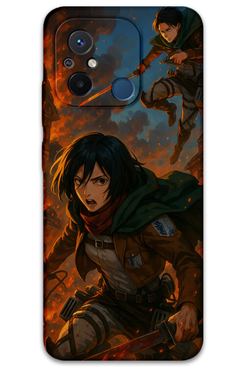 5744 xiaomi redmi 12c attack of titan desenli kilif