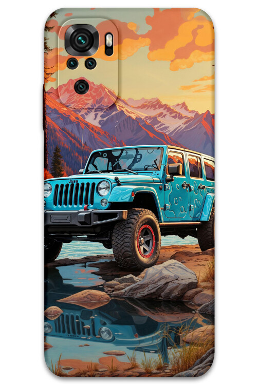 5758 xiaomi redmi note 10s araba desenli kilif