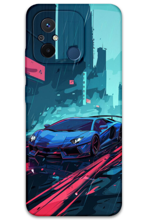 5763 xiaomi redmi 12c araba desenli kilif