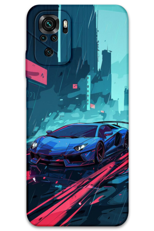 5763 xiaomi redmi note 10s araba desenli kilif