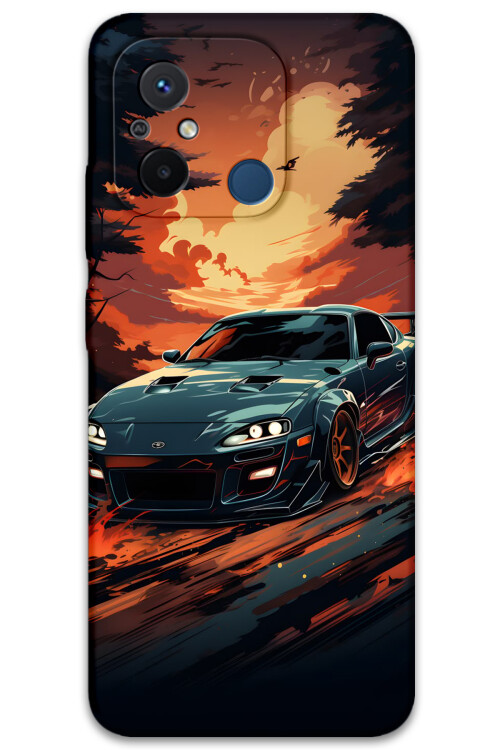 5766 xiaomi redmi 12c araba desenli kilif