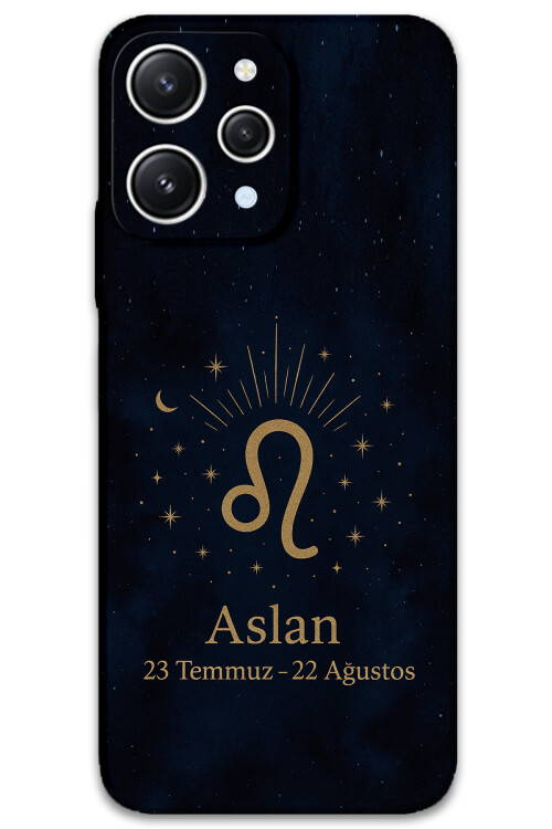 5772 xiaomi redmi 12 aslan burcu desenli kilif