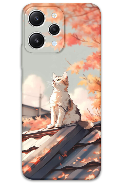 5784 xiaomi redmi 12 kedi desenli kilif