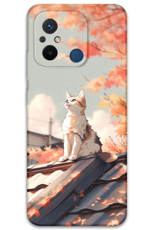 5784 xiaomi redmi 12c kedi desenli kilif
