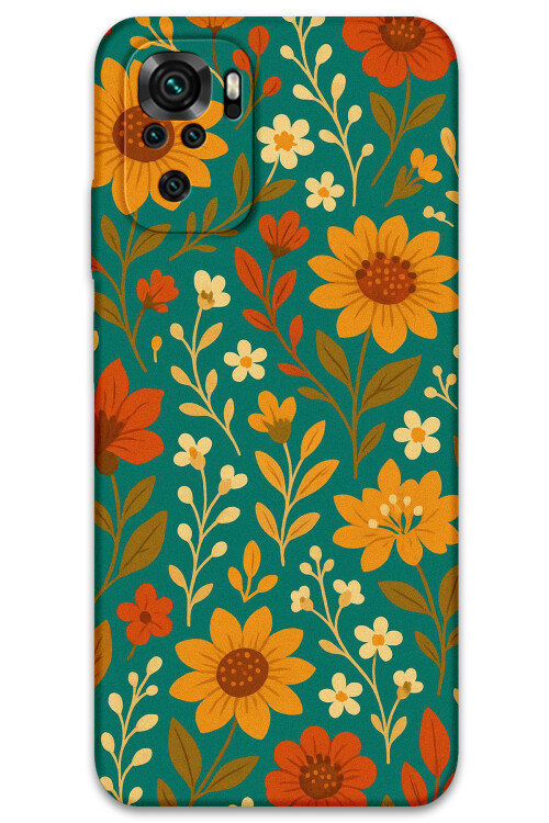 5786 xiaomi redmi note 10s cicek desenli kilif