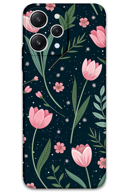 5788 xiaomi redmi 12 cicek desenli kilif