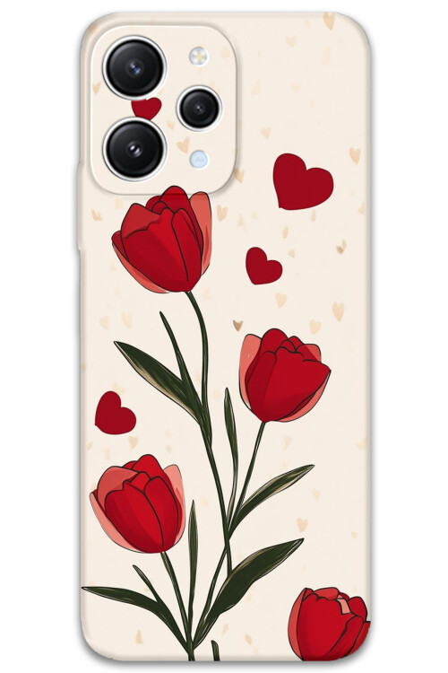 5789 xiaomi redmi 12 cicek desenli kilif