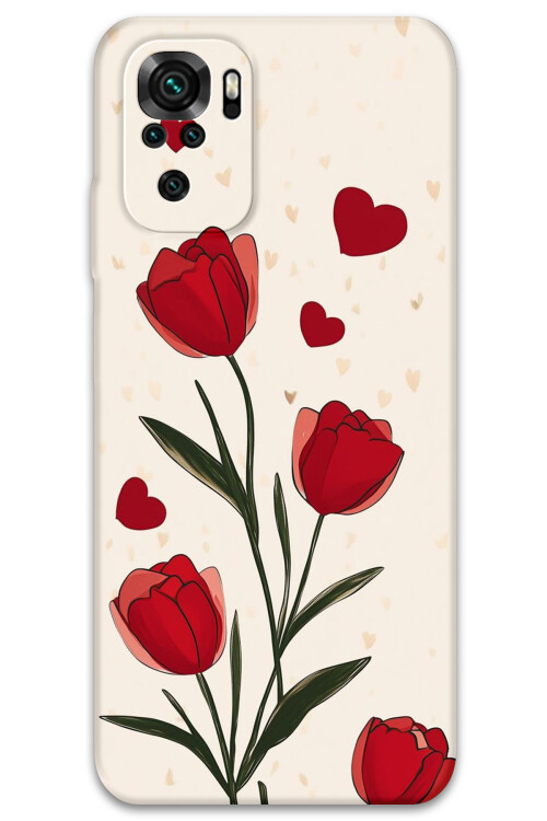 5789 xiaomi redmi note 10s cicek desenli kilif