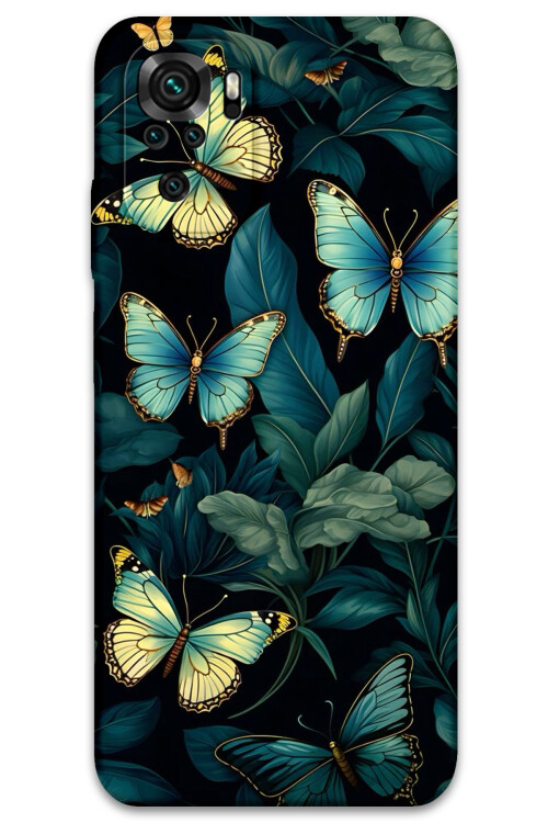 5791 xiaomi redmi note 10s kelebek desenli kilif