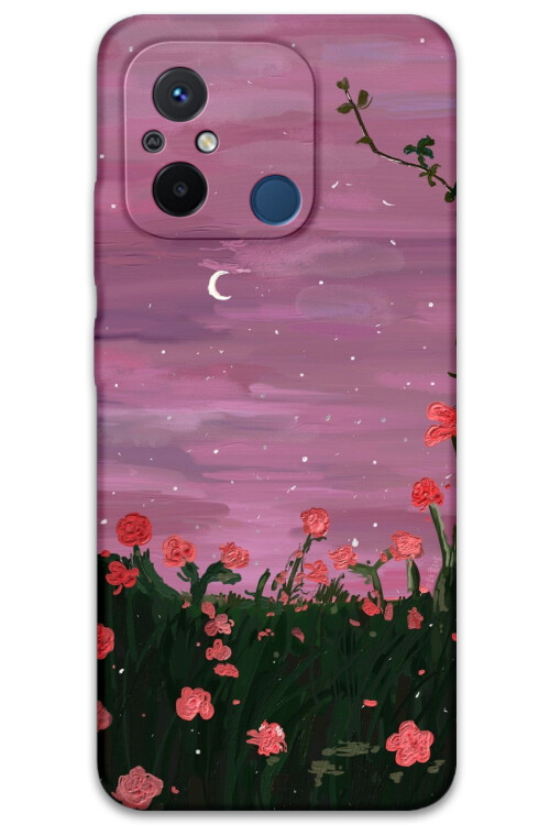 5793 xiaomi redmi 12c cicek desenli kilif