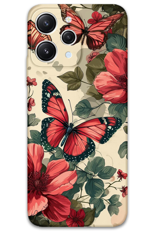 5795 xiaomi redmi 12 kelebek desenli kilif