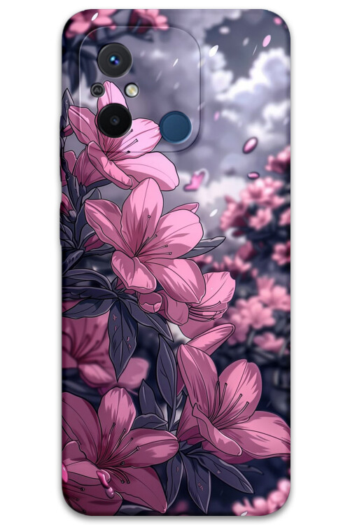 5796 xiaomi redmi 12c cicek desenli kilif