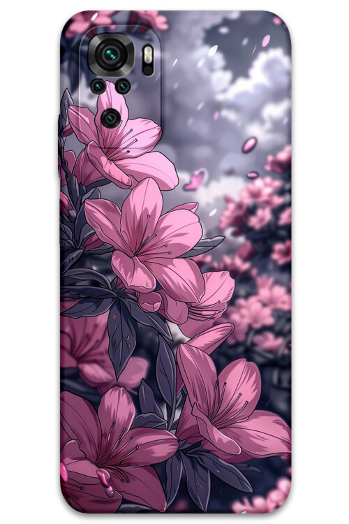 5796 xiaomi redmi note 10s cicek desenli kilif