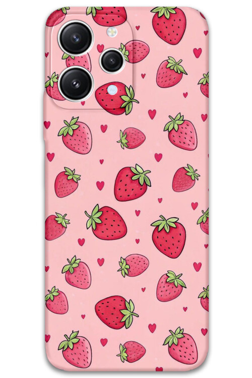 5804 xiaomi redmi 12 cilek desenli kilif
