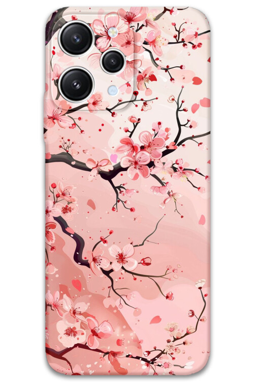 5805 xiaomi redmi 12 cicek desenli kilif
