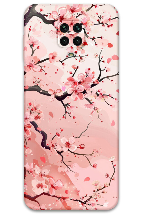 5805 xiaomi redmi note 9 pro cicek desenli kilif