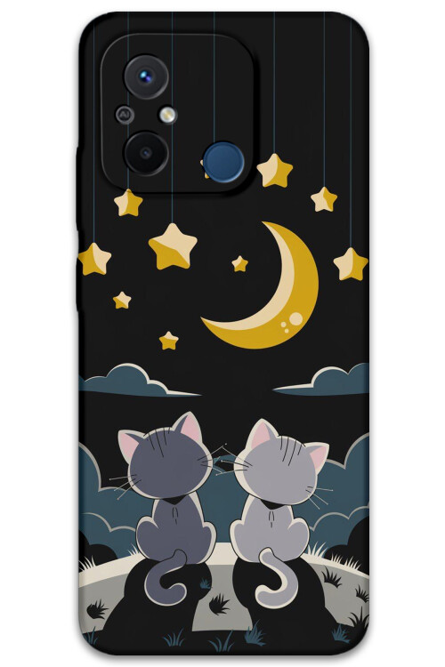 5809 xiaomi redmi 12c kedi desenli kilif