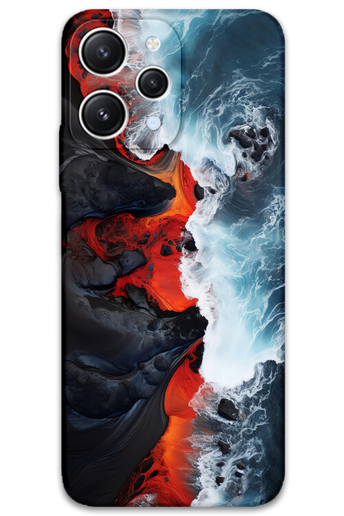 5811 xiaomi redmi 12 mermer desenli kilif