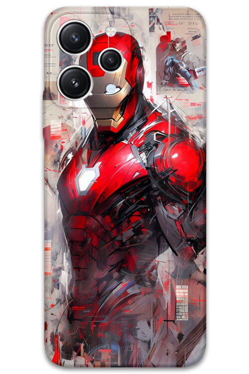 5828 xiaomi redmi 12 ironman desenli kilif