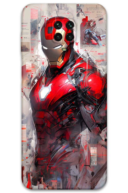 5828 xiaomi redmi note 9 pro ironman desenli kilif