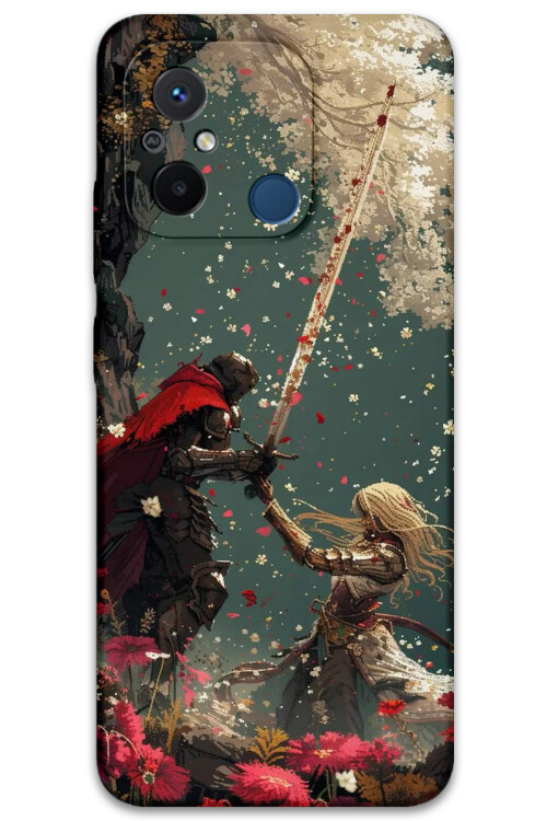 5838 xiaomi redmi 12c retro desenli kilif