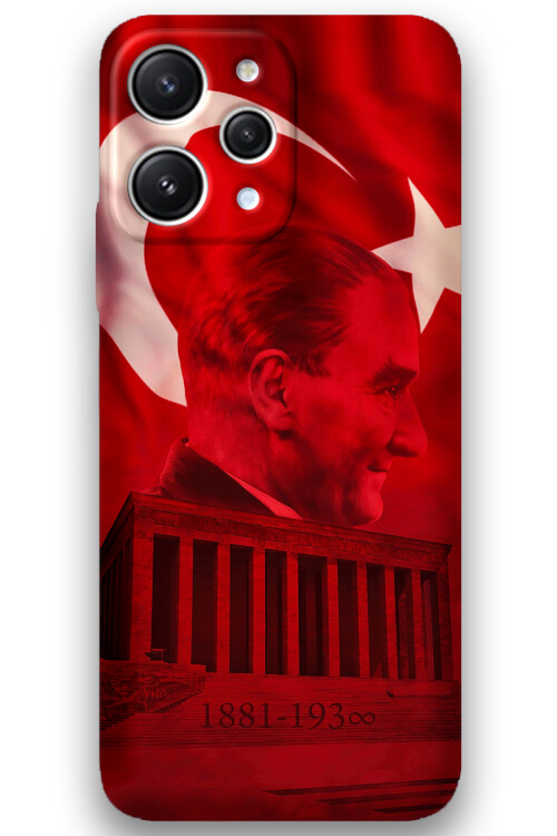 5848 xiaomi redmi 12 ataturk desenli kilif