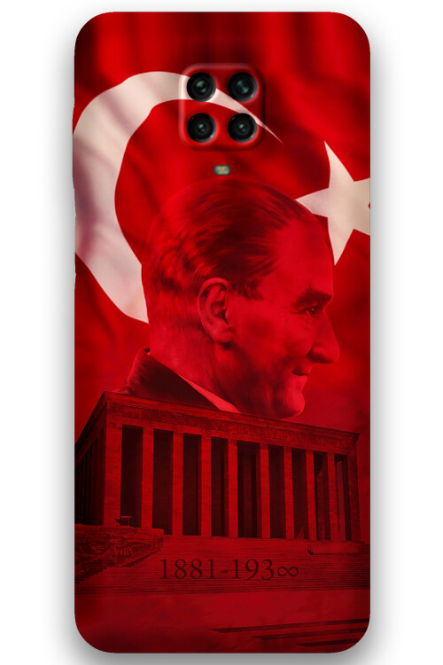 5848 xiaomi redmi note 9 pro ataturk desenli kilif