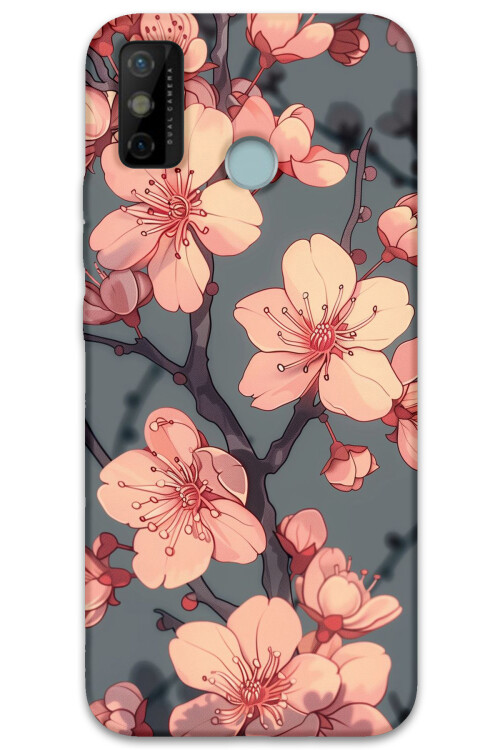 5801 tecno spark 6 go cicek desenli kilif