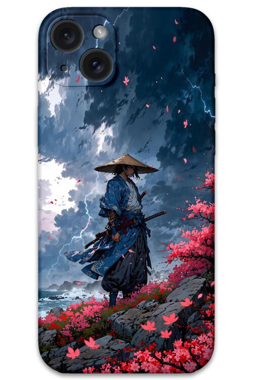 5825 iphone 15 plus samuray desenli kilif