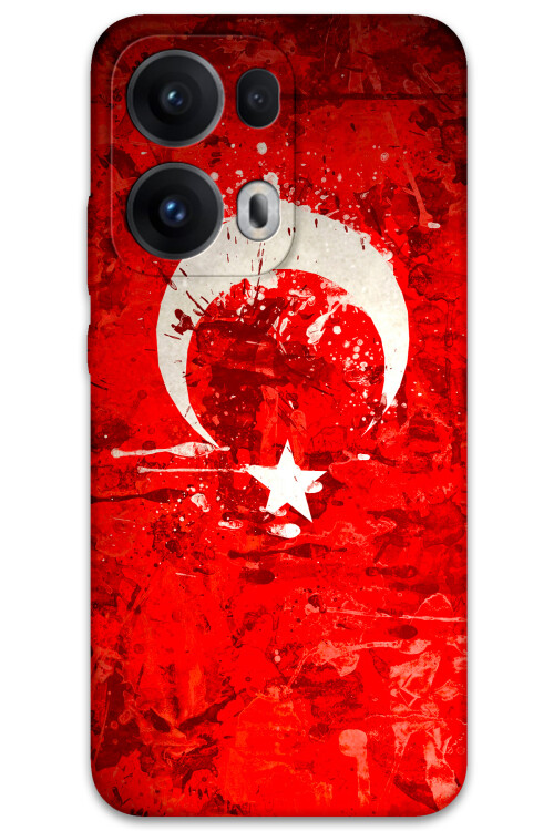 5847 oppo reno 13 pro 5g turk bayragi desenli kilif