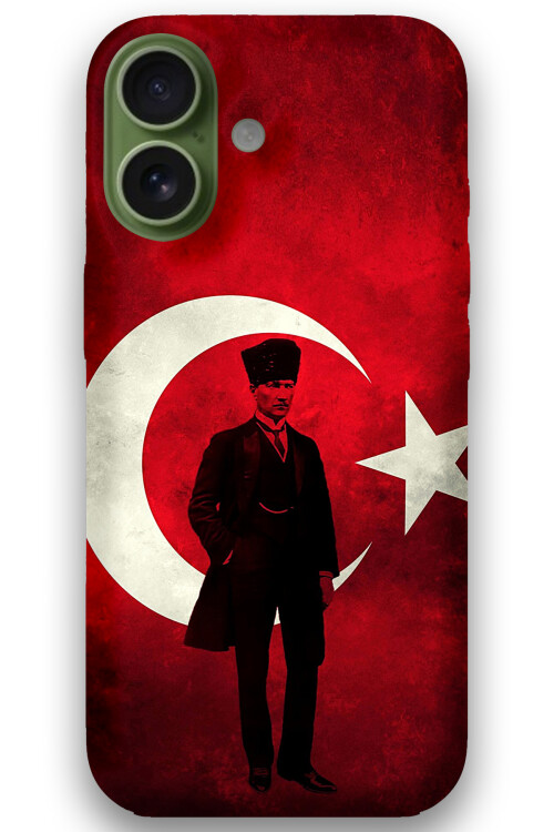5849 iphone 17 ataturk desenli kilif